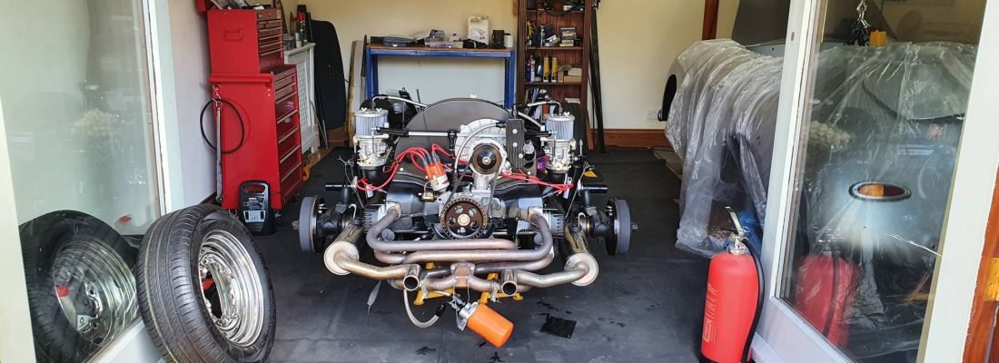 VW Air cooled engine on stands ready for a Crypton tune up.