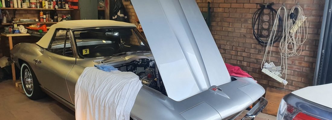 Corvette being tune up