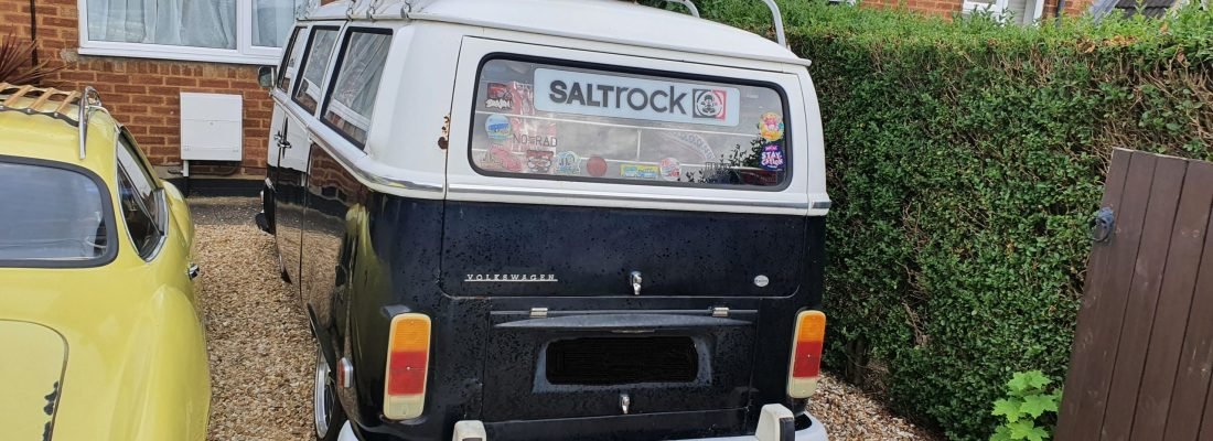 Classic VW Camper blue and white